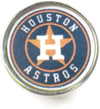 MLB Baseball Logo Houston Astros 18MM - 20MM Fashion Snap Jewelry Snap Charm
