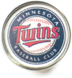 MLB Baseball Logo Minnesota Twins 18MM - 20MM Fashion Snap Jewelry Snap Charm
