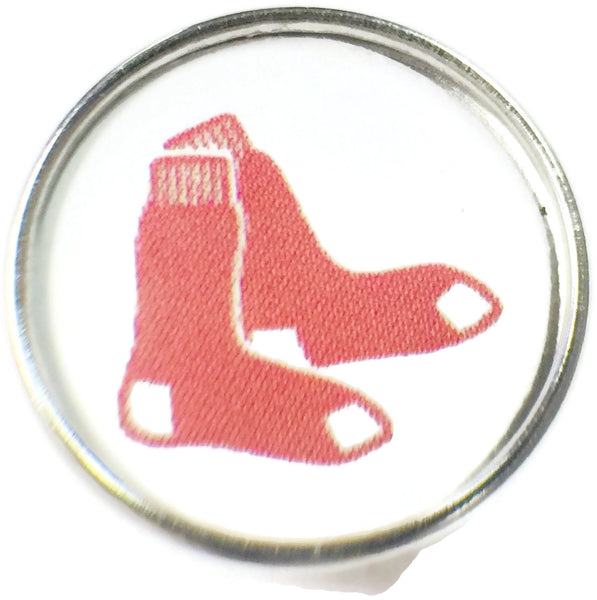 MLB Baseball Logo Boston Red Sox 18MM - 20MM Fashion Snap Jewelry Snap Charm