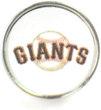 MLB Baseball Logo San Francisco Giants 18MM - 20MM Fashion Snap Jewelry Snap Charm