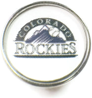 MLB Baseball Logo Colorado Rockies 18MM - 20MM Fashion Snap Jewelry Snap Charm