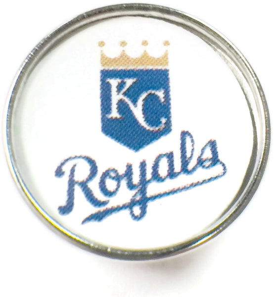 MLB Baseball Logo Kansas City Royals 18MM - 20MM Fashion Snap Jewelry Snap Charm