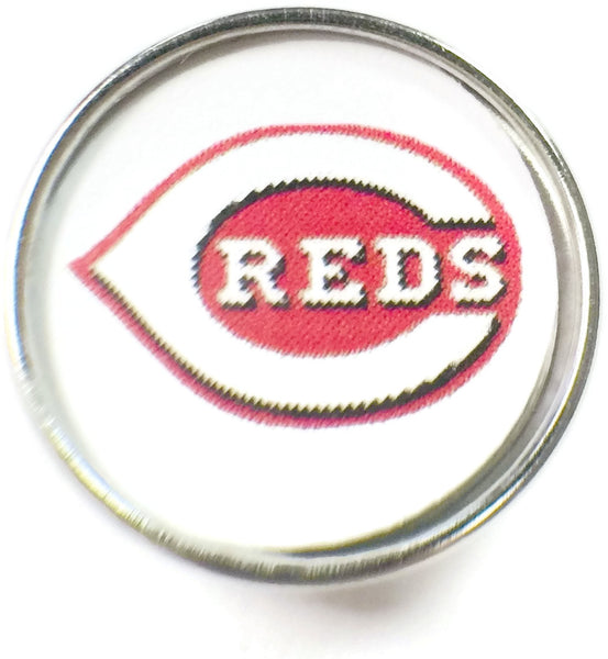 MLB Baseball Logo Cincinnati Reds 18MM - 20MM Fashion Snap Jewelry Snap Charm