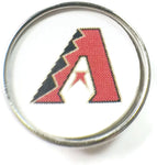 MLB Baseball Logo Arizona Diamondbacks 18MM - 20MM Fashion Snap Jewelry Snap Charm