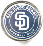 MLB Baseball Logo San Diego Padres 18MM - 20MM Fashion Snap Jewelry Snap Charm