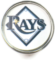 MLB Baseball Logo Tampa Bay Rays 18MM - 20MM Fashion Snap Jewelry Snap Charm
