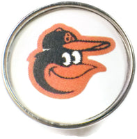 MLB Baseball Logo Baltimore Orioles 18MM - 20MM Fashion Snap Jewelry Snap Charm