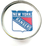 NHL Hockey Logo New York Rangers 18MM - 20MM Fashion Snap Jewelry Snap Charm