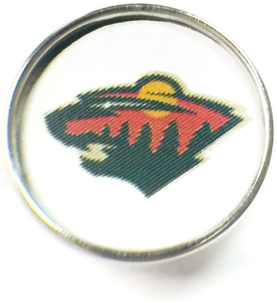 NHL Hockey Logo Minnesota Wild 18MM - 20MM Fashion Snap Jewelry Snap Charm