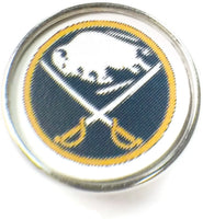 NHL Hockey Logo Buffalo Sabers 18MM - 20MM Fashion Snap Jewelry Snap Charm