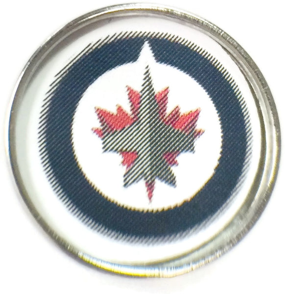 NHL Hockey Logo Winnipeg Jets 18MM - 20MM Fashion Snap Jewelry Snap Charm