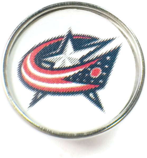 NHL Hockey Logo Columbus Blue Jackets 18MM - 20MM Fashion Snap Jewelry Snap Charm