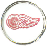 NHL Hockey Logo Detroit Red Wings 18MM - 20MM Fashion Snap Jewelry Snap Charm