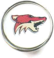 NHL Hockey Logo Arizona Coyotes 18MM - 20MM Fashion Snap Jewelry Snap Charm