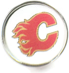 NHL Hockey Logo Calgary Flames 18MM - 20MM Fashion Snap Jewelry Snap Charm