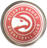 NBA Basketball Logo Atlanta Hawks 18MM - 20MM Fashion Snap Jewelry Snap Charm