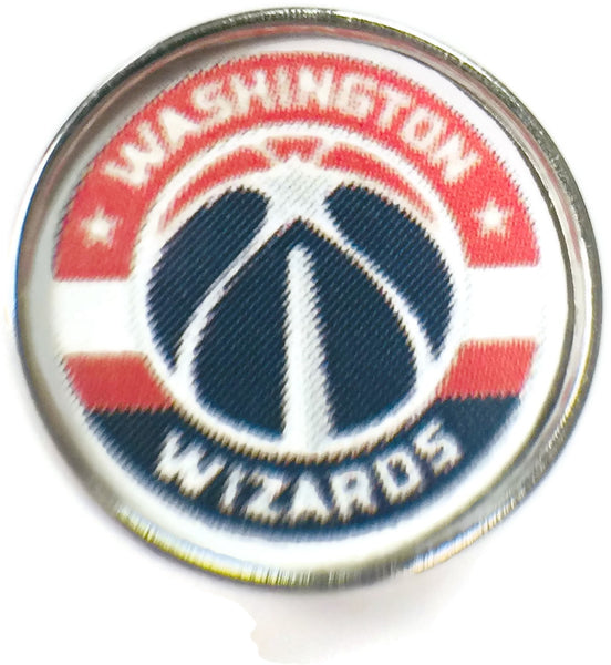 NBA Basketball Logo Washington Wizards 18MM - 20MM Fashion Snap Jewelry Snap Charm