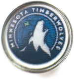 NBA Basketball Logo Minnesota Timberwolves 18MM - 20MM Fashion Snap Jewelry Snap Charm