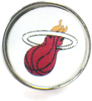 NBA Basketball Logo Miami Heat 18MM - 20MM Fashion Snap Jewelry Snap Charm