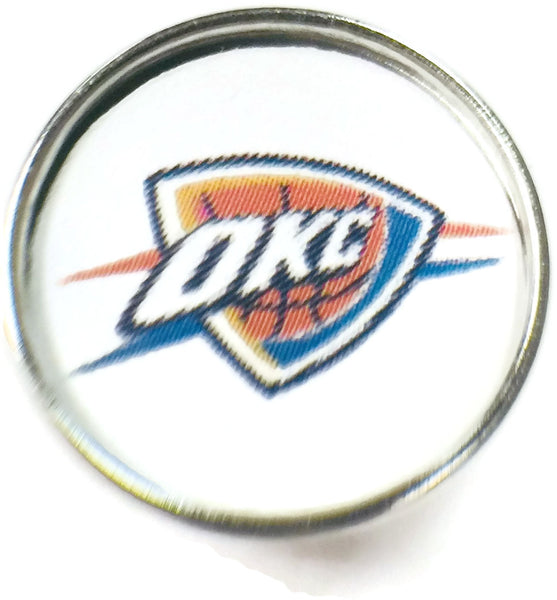 NBA Basketball Logo Oklahoma City Thunder 18MM - 20MM Fashion Snap Jewelry Snap Charm