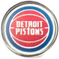 NBA Basketball Logo Detroit Pistons 18MM - 20MM Fashion Snap Jewelry Snap Charm