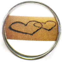 Two Sand Hearts Drawn On A Beach Intertwined One Love 18MM - 20MM Charm for Snap Jewelry