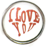 I Love You In Shape Of Heart For Wife Fiance Love Of Your Life 18MM - 20MM Charm for Snap Jewelry