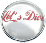 Scuba Diver Lets Dive 18MM - 20MM Fashion Snap Jewelry Snap Charm