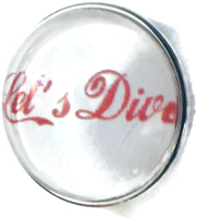 Scuba Diver Lets Dive 18MM - 20MM Fashion Snap Jewelry Snap Charm