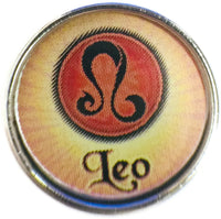 Leo Zodiac Sign Red Horoscope Symbol 18MM - 20MM Charm for Snap Jewelry
