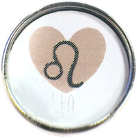 Leo Heart Zodiac Sign Horoscope Symbol 18MM - 20MM Charm for Snap Jewelry