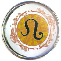 Leo Zodiac Sign Yellow Horoscope Symbol 18MM - 20MM Charm for Snap Jewelry