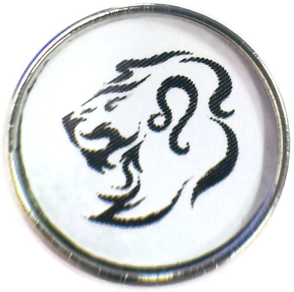 Leo Lion Head Zodiac Sign Horoscope Symbol 18MM - 20MM Charm for Snap Jewelry