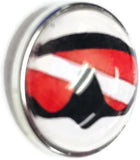 Scuba Diver Down Flag in Scuba Mask  18MM - 20MM Fashion Snap Jewelry Snap Charm