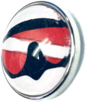 Scuba Diver Down Flag in Scuba Mask  18MM - 20MM Fashion Snap Jewelry Snap Charm