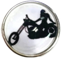 Woman on Motorcycle Harley Davidson Motorcycle Mama 18MM - 20MM Snap Charm