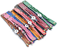Brown Cuff DIY Leather Bracelet Multiple Colors Available for 18MM - 20MM Snap Jewelry Build Your Own Unique