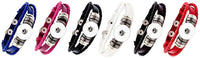 White with Silver Beads DIY Leather Bracelet Multiple Colors for 18MM - 20MM Snap Jewelry Build Your Own Unique