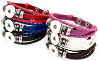 Grey DIY Leather Bracelet Multiple Colors for 18MM - 20MM Snap Jewelry Build Your Own Unique