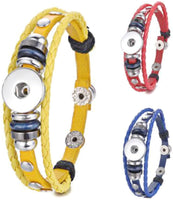 Green DIY Leather Bracelet Multiple Colors for 18MM - 20MM Snap Jewelry Build Your Own Unique