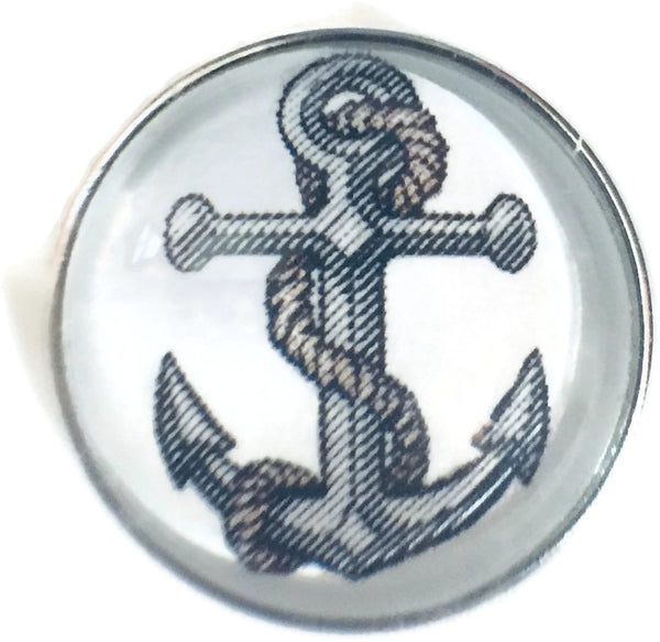 US Military Navy Anchor 18MM - 20MM Fashion Snap Jewelry Snap Charm