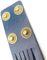 Navy Blue Cuff DIY Leather Bracelet Multiple Colors Available for 18MM - 20MM Snap Jewelry Build Your Own Unique