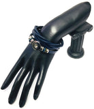 Navy Blue Cuff DIY Leather Bracelet Multiple Colors Available for 18MM - 20MM Snap Jewelry Build Your Own Unique