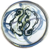 Pisces Art Zodiac Sign Horoscope Symbol 18MM - 20MM Charm for Snap Jewelry