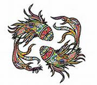 Pisces Art Deco Zodiac Sign Horoscope Symbol 18MM - 20MM Charm for Snap Jewelry