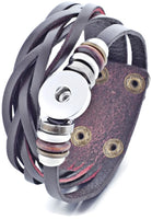 Deep Purple Plum Cuff DIY Leather Bracelet Multiple Colors Available for 18MM - 20MM Snap Jewelry Build Your Own Unique