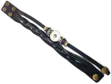 Deep Purple Plum Cuff DIY Leather Bracelet Multiple Colors Available for 18MM - 20MM Snap Jewelry Build Your Own Unique