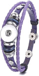 Purple DIY Leather Bracelet Multiple Colors for 18MM - 20MM Snap Jewelry Build Your Own Unique