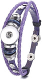 Purple DIY Leather Bracelet Multiple Colors for 18MM - 20MM Snap Jewelry Build Your Own Unique