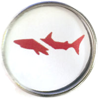Scuba Diver Down Flag on Shark 18MM - 20MM Fashion Snap Jewelry Snap Charm